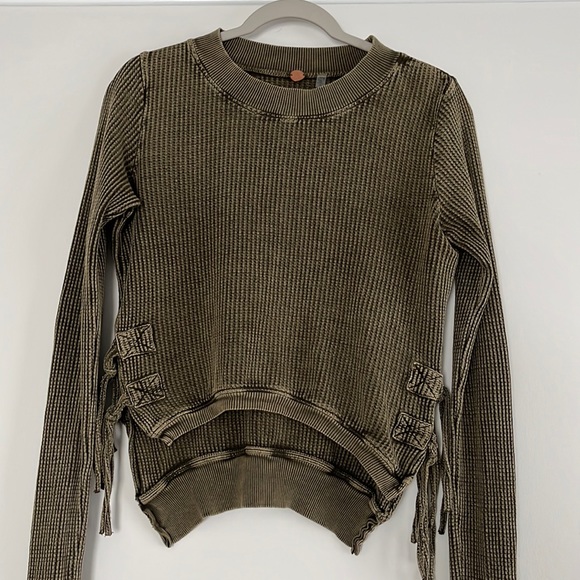 EUC Free People FP One Thermal Cropped Interlaken Top - Picture 3 of 16